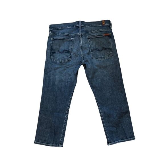 7 For All Mankind Crop Josefina Skinny Boyfriend Jeans Size 27 Made In USA - Picture 5 of 5
